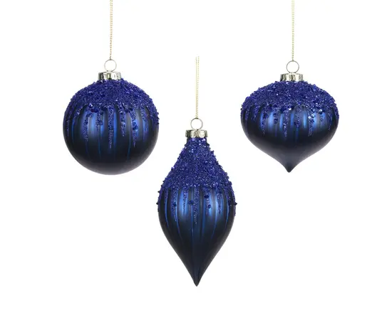 ნაძვის ხის სათამაშო ბურთი Goodwill 1 ც 8 სმ ლურჯი