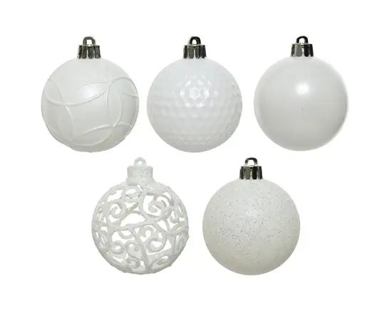 ნაძვის ხის სათამაშო ბურთების ნაკრები Decoris 37 ცალი 6 სმ