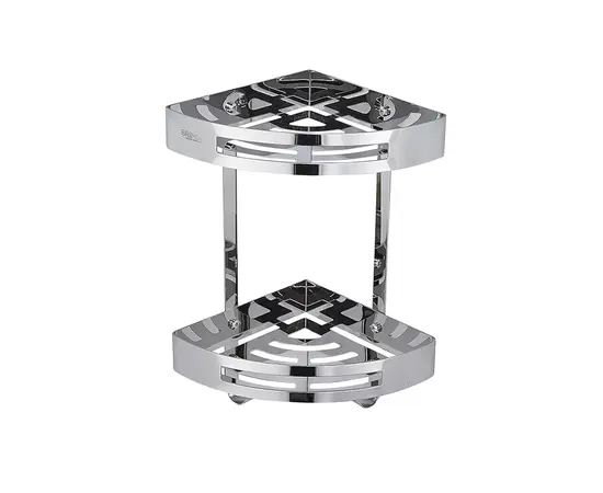 აბაზანის თარო 2-იანი კუთხის შავი 21 x 29 x 31 სმ