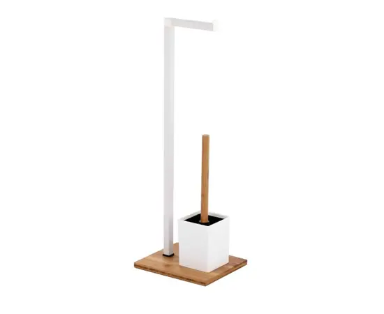 Rack with brush and paper holder Bisk Pure ceramic 07619