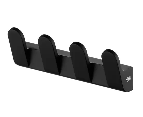 პირსახოცის საკიდი 4 კაუჭით Bisk Futura Black