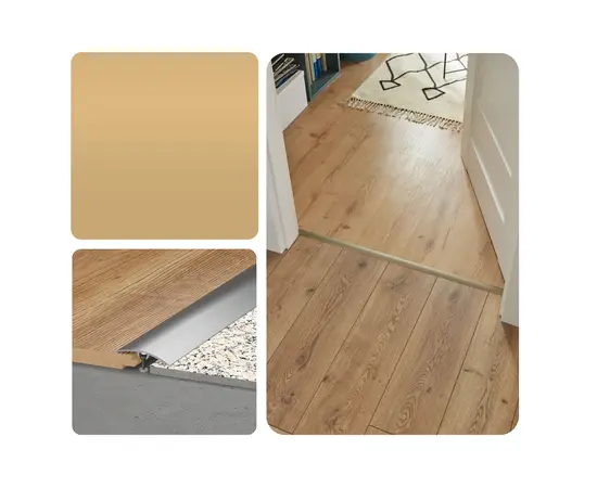 Aluminum threshold Vilo L50 Gold 50/1860 mm