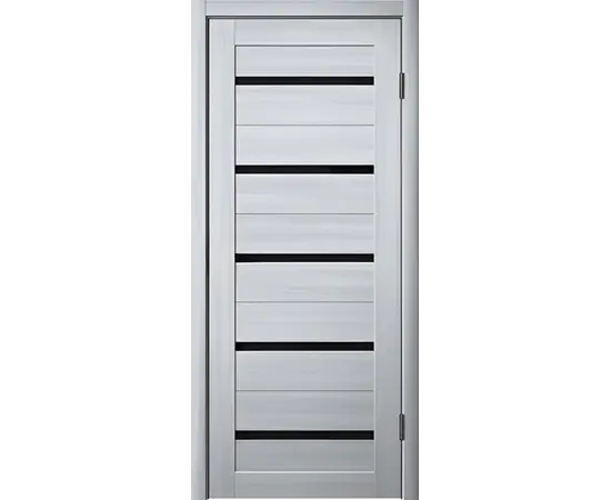 კარის ბლოკი Fly Doors PVC LA STELLA 206 იფანი ნაცრისფერი 36x800x2150 მმ შუშა შავი