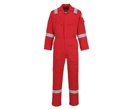 ცეცხლგამძლე სამუშაო კომბინიზონი შუქამრეკლებით PORTWEST FR21RER წითელი 3XL