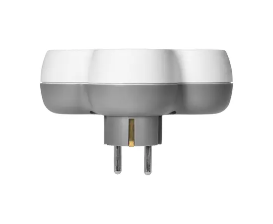 Разветвитель ORNO Schuko 3 з/к белый серый