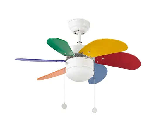 ვენტილატორი განათებით FARO PALAO Ø820მმ  6 ჭრელი 1 E14 40W