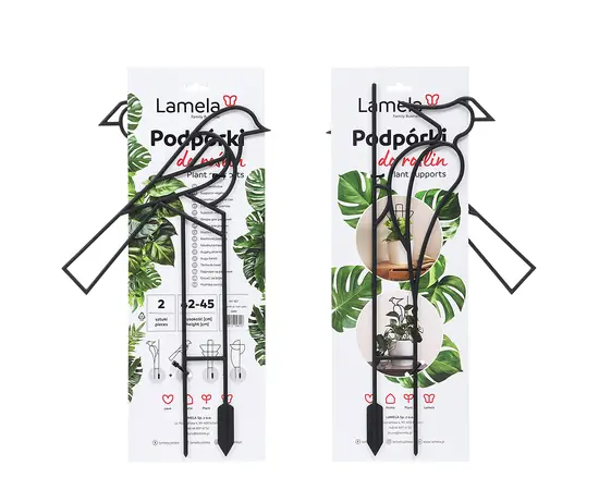 მცენარის საყრდენი Lamela Bird plant supports - black H-45
