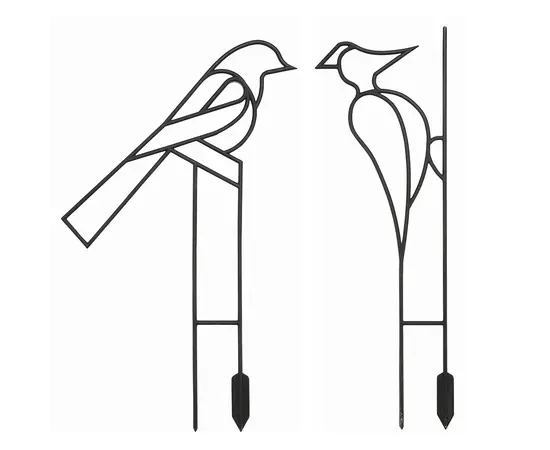 მცენარის საყრდენი Lamela Bird plant supports - black H-45