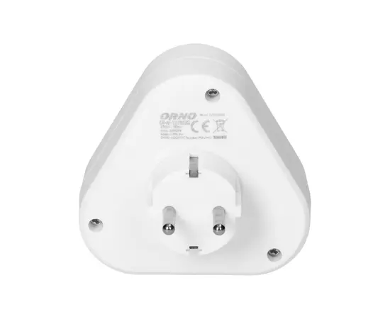 Разветвитель ORNO Schuko 3 з/к белый