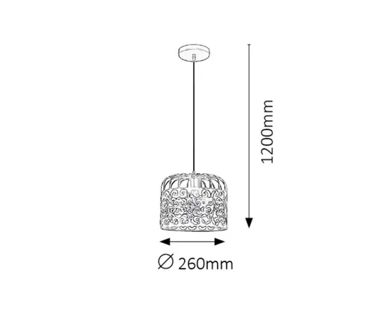 Подвес Rabalux 2156 Alessandra 1 E27 60W черный