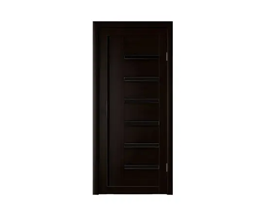 Door block Fly Doors PVC  LA STELLA 217 oak MOKO 36x700x2150 mm black glass