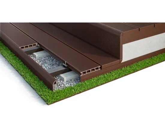 ტერასის დაფა Bergdeck Walnutt 2200X140X22 1ც=0,3მ²