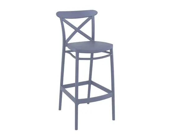 Стул барный темно-серый Cross 106x52x45  см