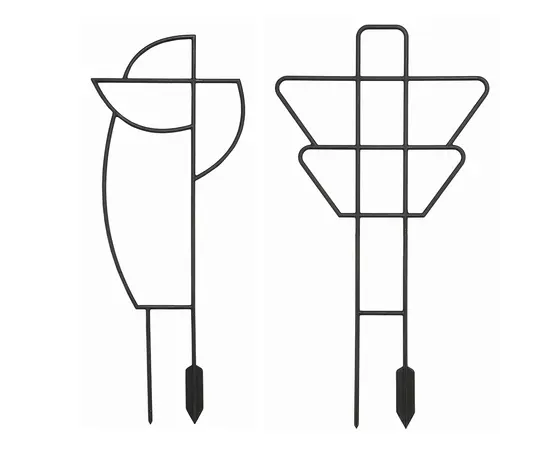 მცენარის საყრდენი Lamela Geometric plant supports - black H-45