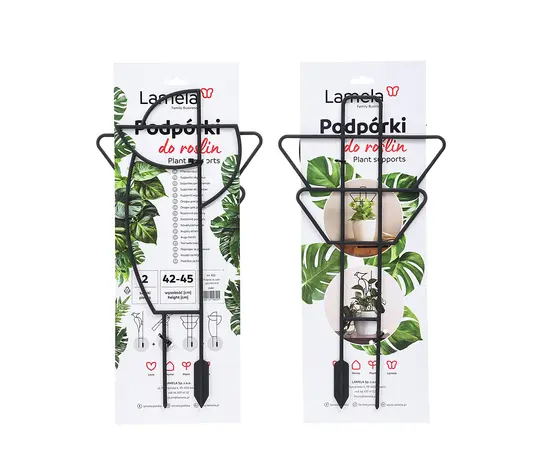 მცენარის საყრდენი Lamela Geometric plant supports - black H-45