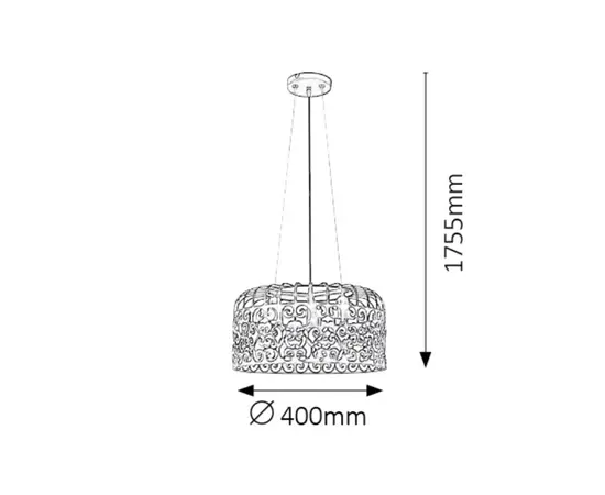 Подвес Rabalux 2158 Alessandra 3 E27 60W черный