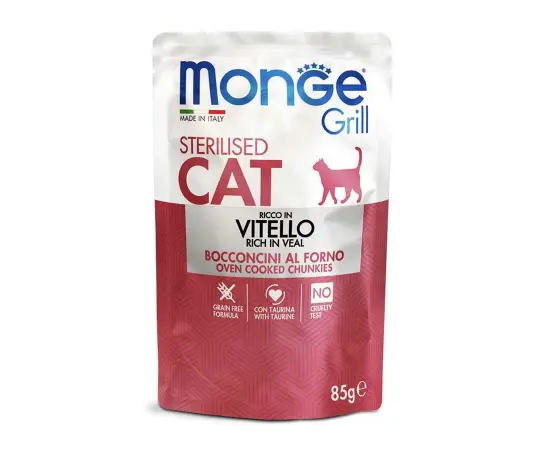 Wet food for sterilized cats veal Monge 85 g