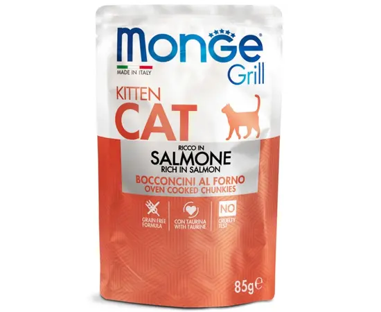 Wet food for kittens Monge 85 g salmon