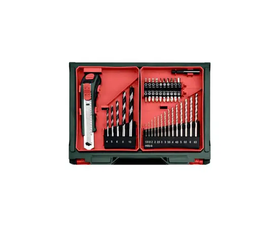 Аккумуляторная дрель-шуруповерт + набор принадлежностей Metabo PowerMaxx BS Basic