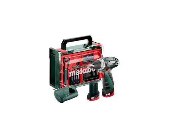 Аккумуляторная дрель-шуруповерт + набор принадлежностей Metabo PowerMaxx BS Basic