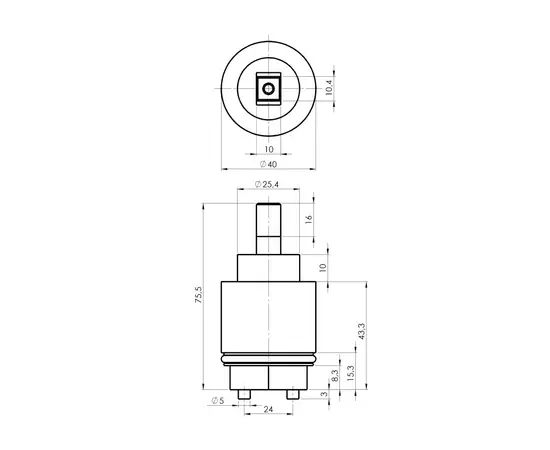 Картридж Rubineta 40 мм c диффузором