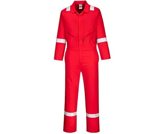 სამუშაო კომბინიზონი შუქამრეკლებით PORTWEST წითელი C814RER S