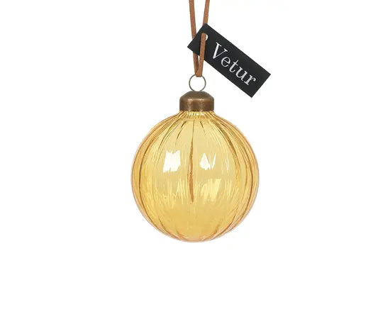 საახალწლო დეკორაცია "ბურთი" 12/96-8cm Glass shiny gold ball