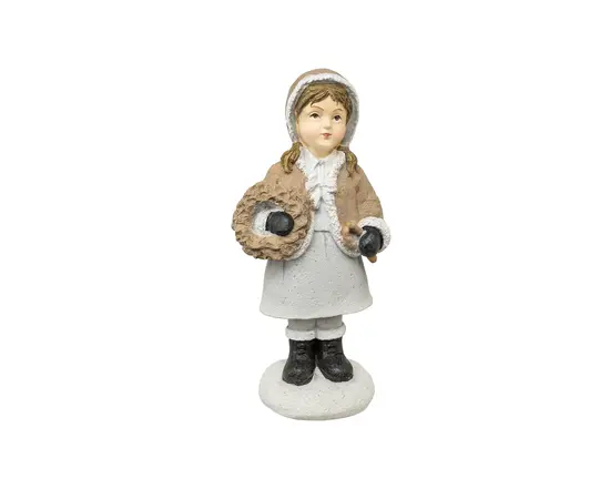 საახალწლო დეკორაცია გოგო და ბიჭის ფიგურა 1 ც 18 სმ