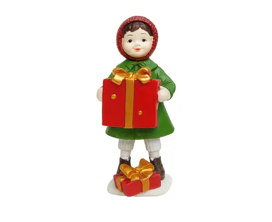 საახალწლო დეკორაცია გოგო და ბიჭის ფიგურა 1 ც 12 სმ