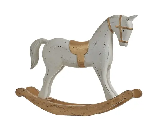 საახალწლო დეკორაცია ცხენი ხის 22 სმ