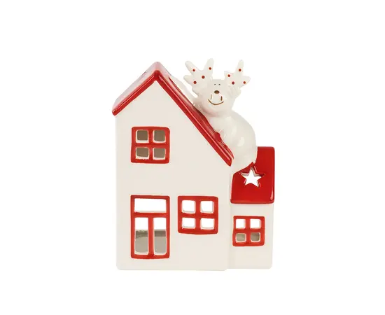 საახალწლო დეკორაცია სახლი 202504GUYW192 11.5X7X16 სმ