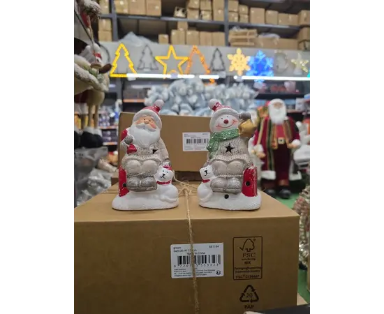 საახალწლო დეკორაცია სანტა ნათებით 1 ც 12 სმ