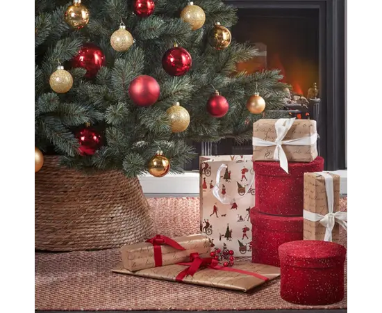 დეკორაცია ნაძვის ხის h26xd58cm