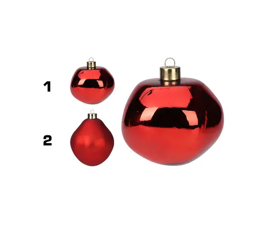 საახალწლო სათამაშო ბურთი მინის 10 სმ წითელი