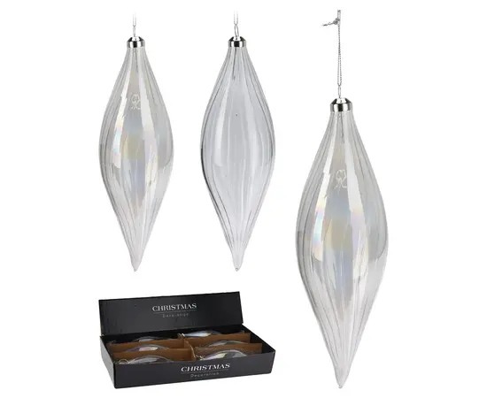 საახალწლო სათამაშო ბურთი წვეთი 21 სმ 2ass