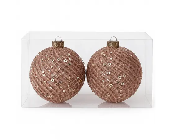 საახალწლო დეკორაცია "ბურთი" 12 სმ