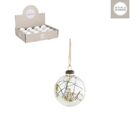 საახალწლო მორთულობა შუშის ბურთი 8 სმ