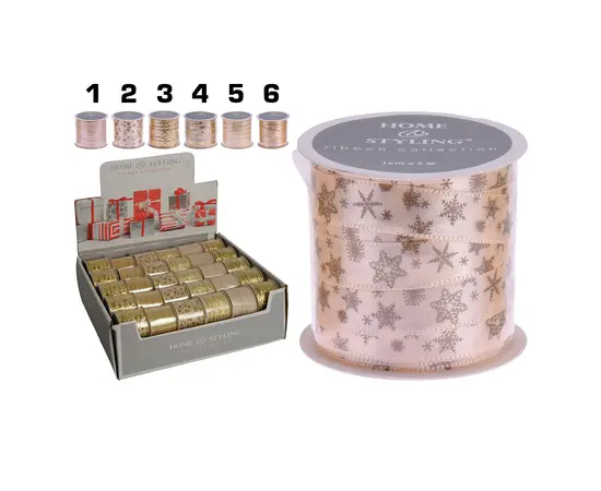 ლენტი 1x500 სმ ოქროსფერი 6ass