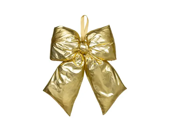 საახალწლო მორთულობა ბაფთა ოქროსფერი 24x48 სმ