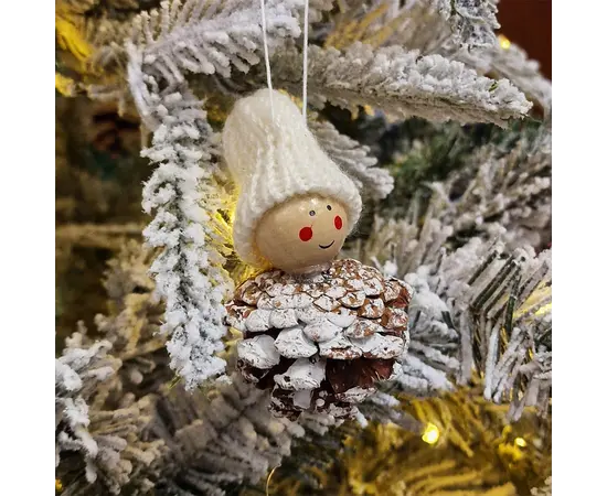 საახალწლო მორთულობა HANG DECO PINECONE 11CM 2ASS