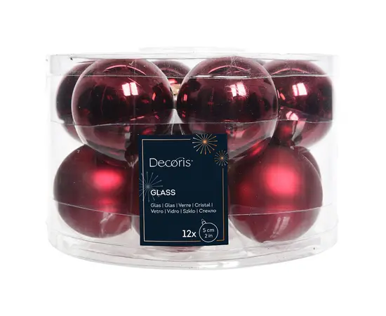 ნაძვის ხის ბურთი Baubles Glass 5cm 12 cm