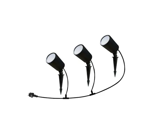 Garden light V-TAC LED 3x5.2W WI-FI RGB 3IN1+RGB black IP65 3015