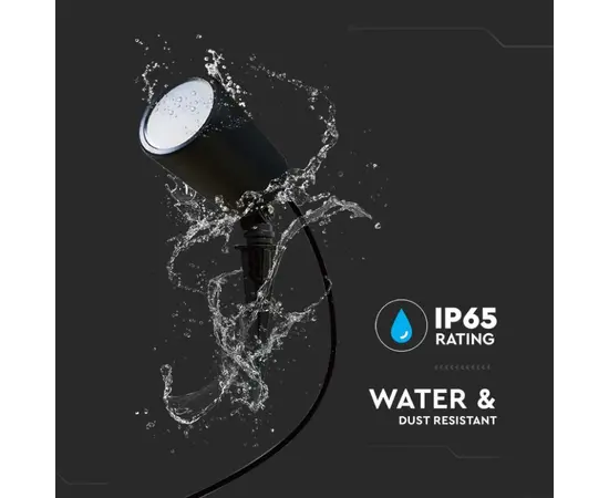 Garden light V-TAC LED 3x5.2W WI-FI RGB 3IN1+RGB black IP65 3015