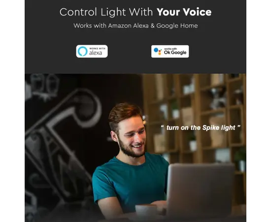 Garden light V-TAC LED 3x5.2W WI-FI RGB 3IN1+RGB black IP65 3015