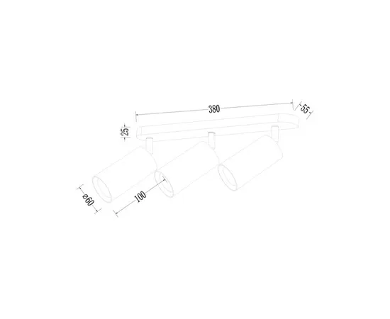 სპოტი Milagro ML1162 Pipe 3 GU10 შავი