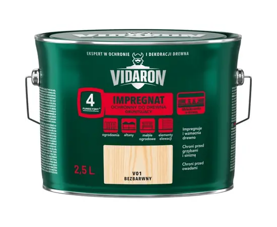 გასაჟღენთი ხის Vidaron Impregnat 2.5 ლ V01 უფერო