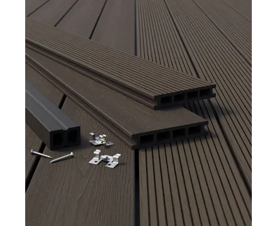 ტერასის დაფა Bergdeck S140 BB1105 Ebony 140x25x2200 მმ 1ც=0,308მ²