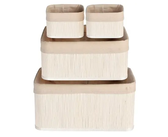 Set of storage boxes Koopman white