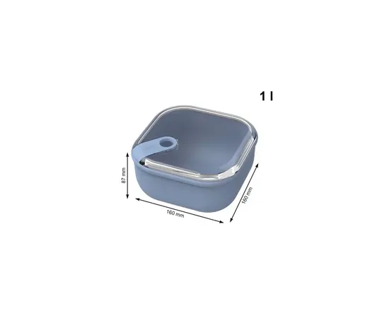 პლასტმასის კონტეინერი Rotho ELA ლურჯი 1 ლ