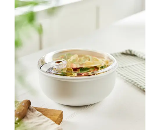 პლასტმასის კონტეინერი Rotho ELA თეთრი 1,8 ლ